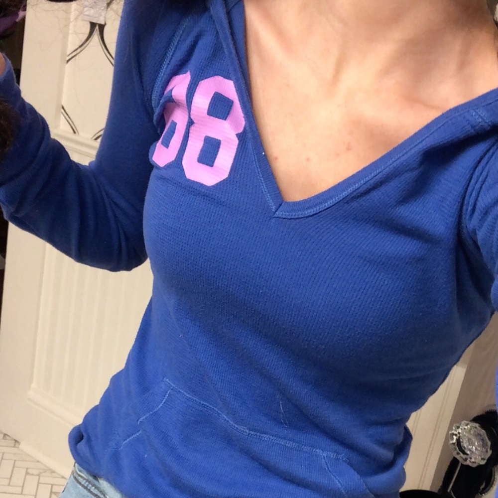 PINK pullover with a hood